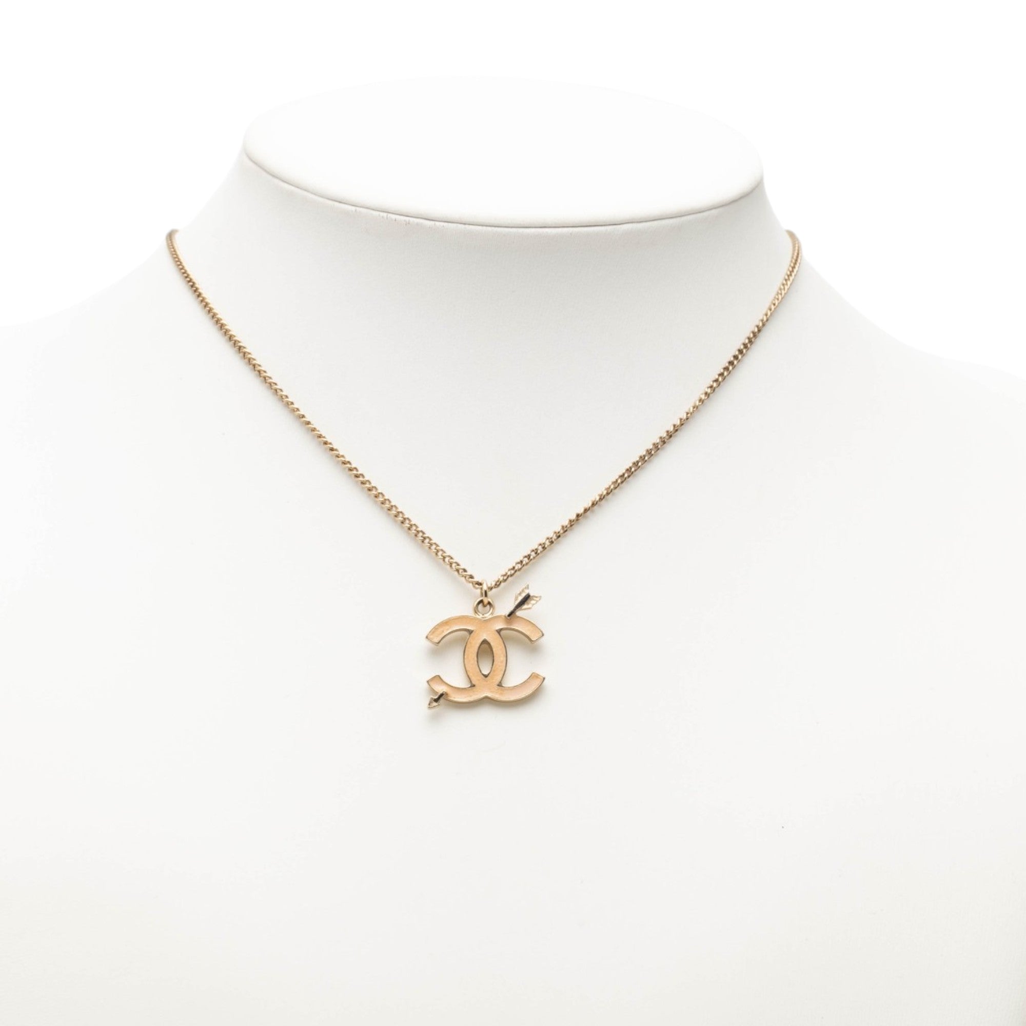 CC Gold Plated Enamel Arrow Pendant Necklace - Image 6