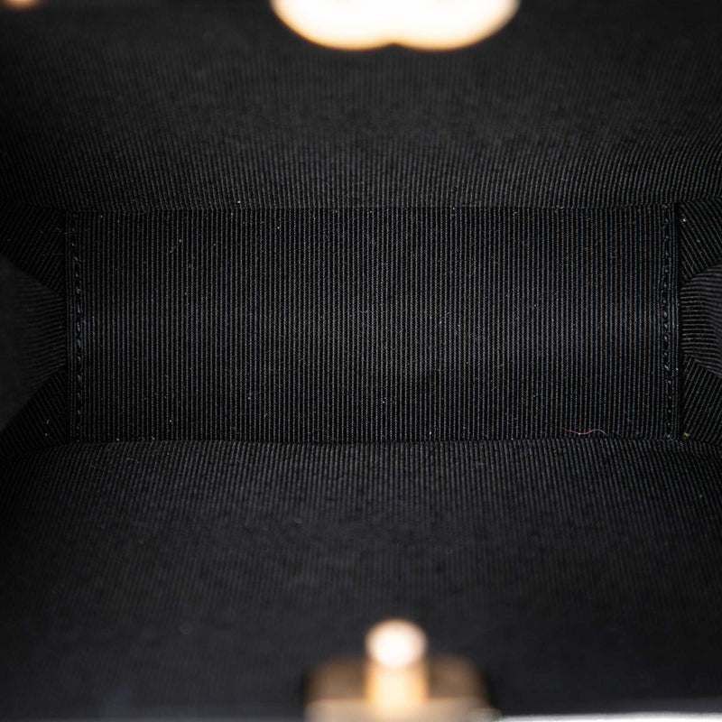 CC Lambskin and Metal Square Clutch with Chain - Image 4
