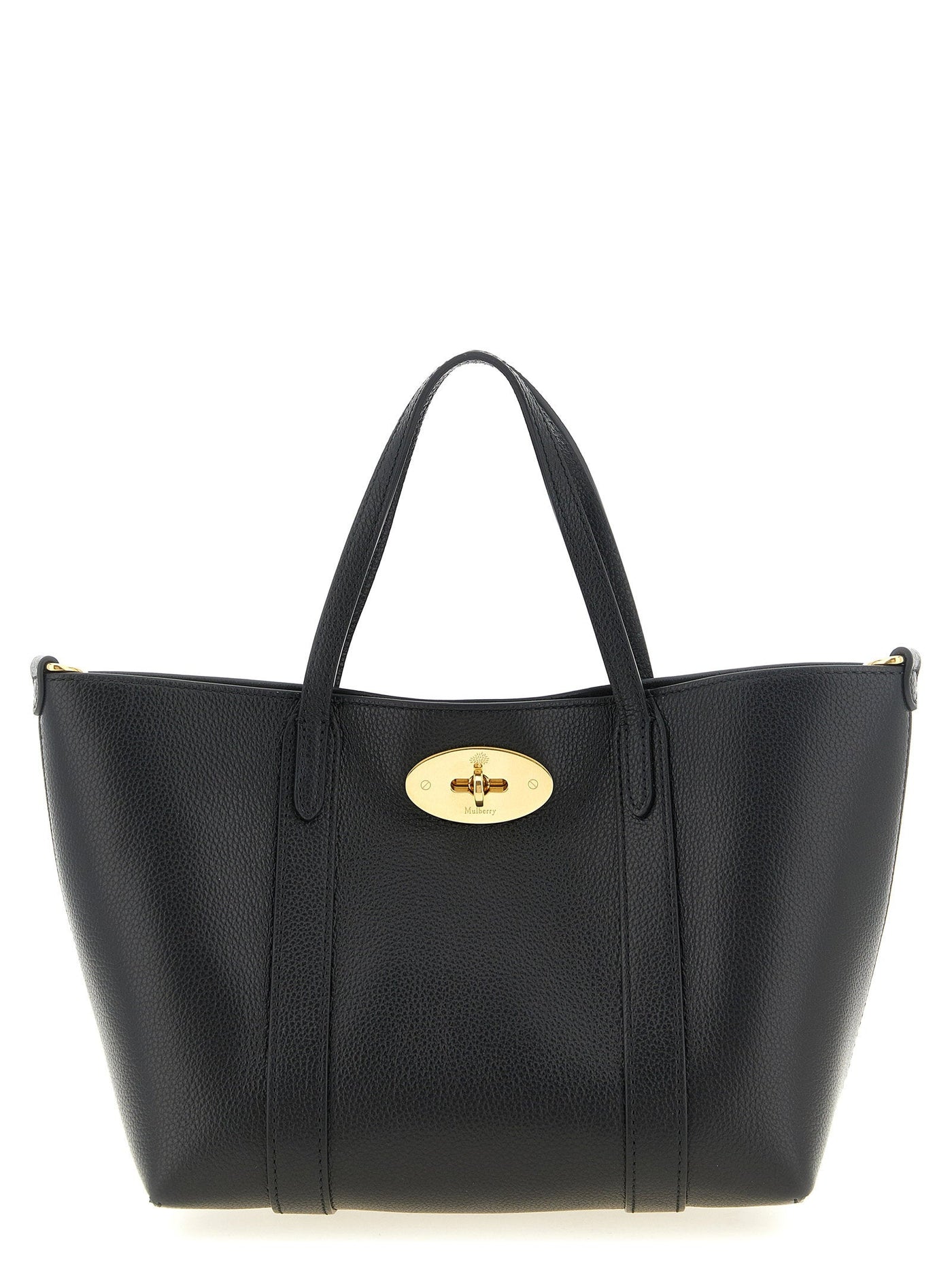 Mulberry Bayswater Tote Bag — Black Hammered Calf Leather