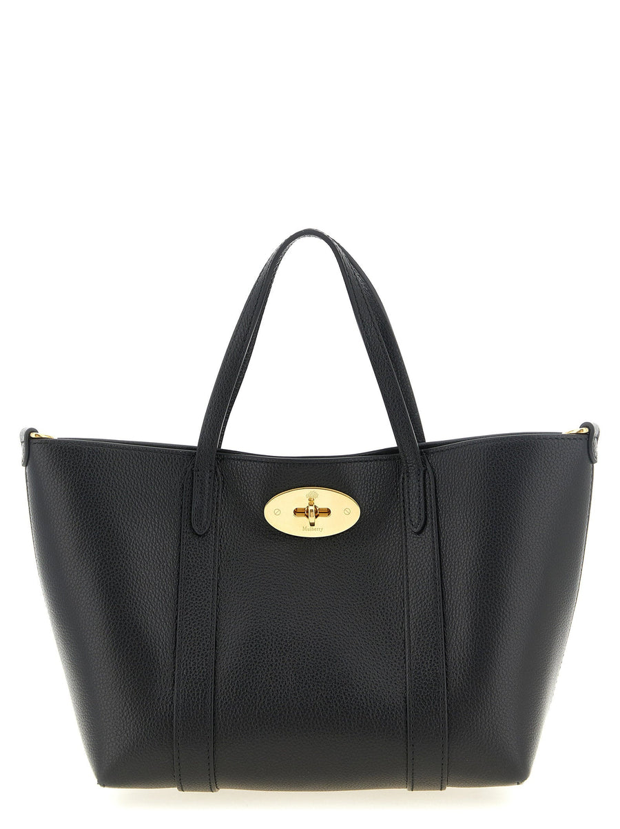 Mulberry Bayswater Tote Bag — Black Hammered Calf Leather