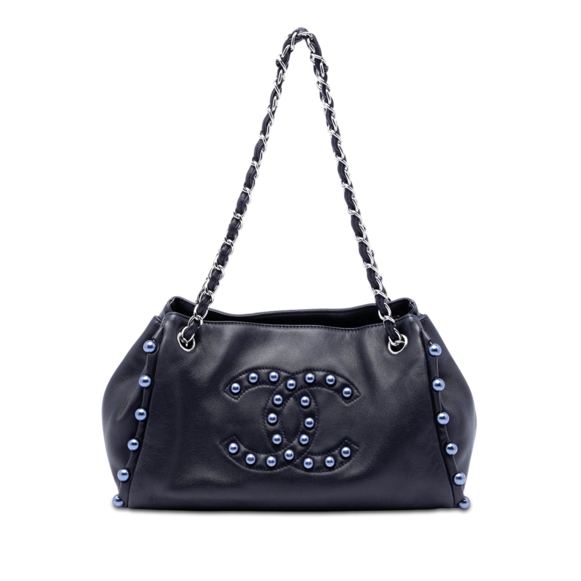 Small Lambskin Pearl Obsession Accordion Tote - Image 1