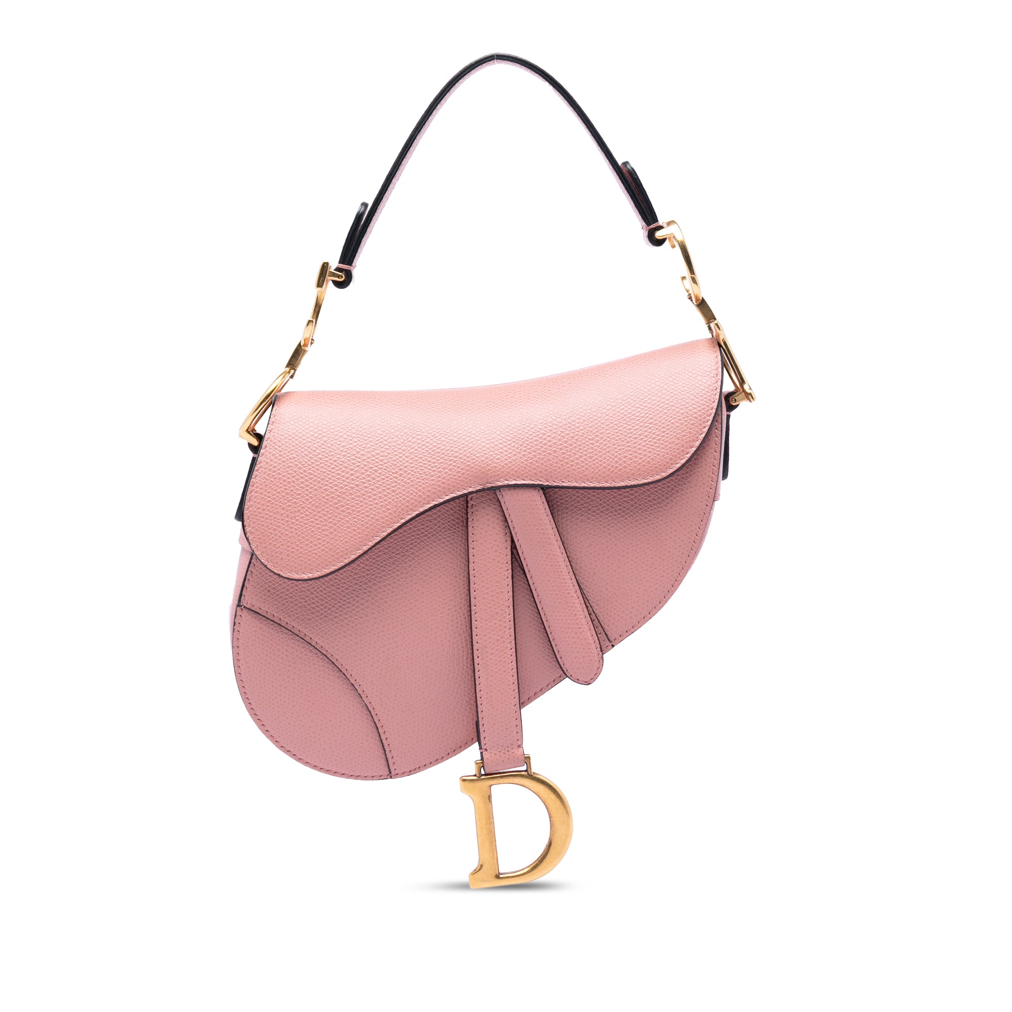 Mini Grained Calfskin Saddle Bag - Image 1