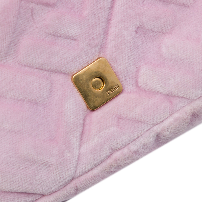 Mini Zucca Embossed Velvet Baguette Satchel - Image 5