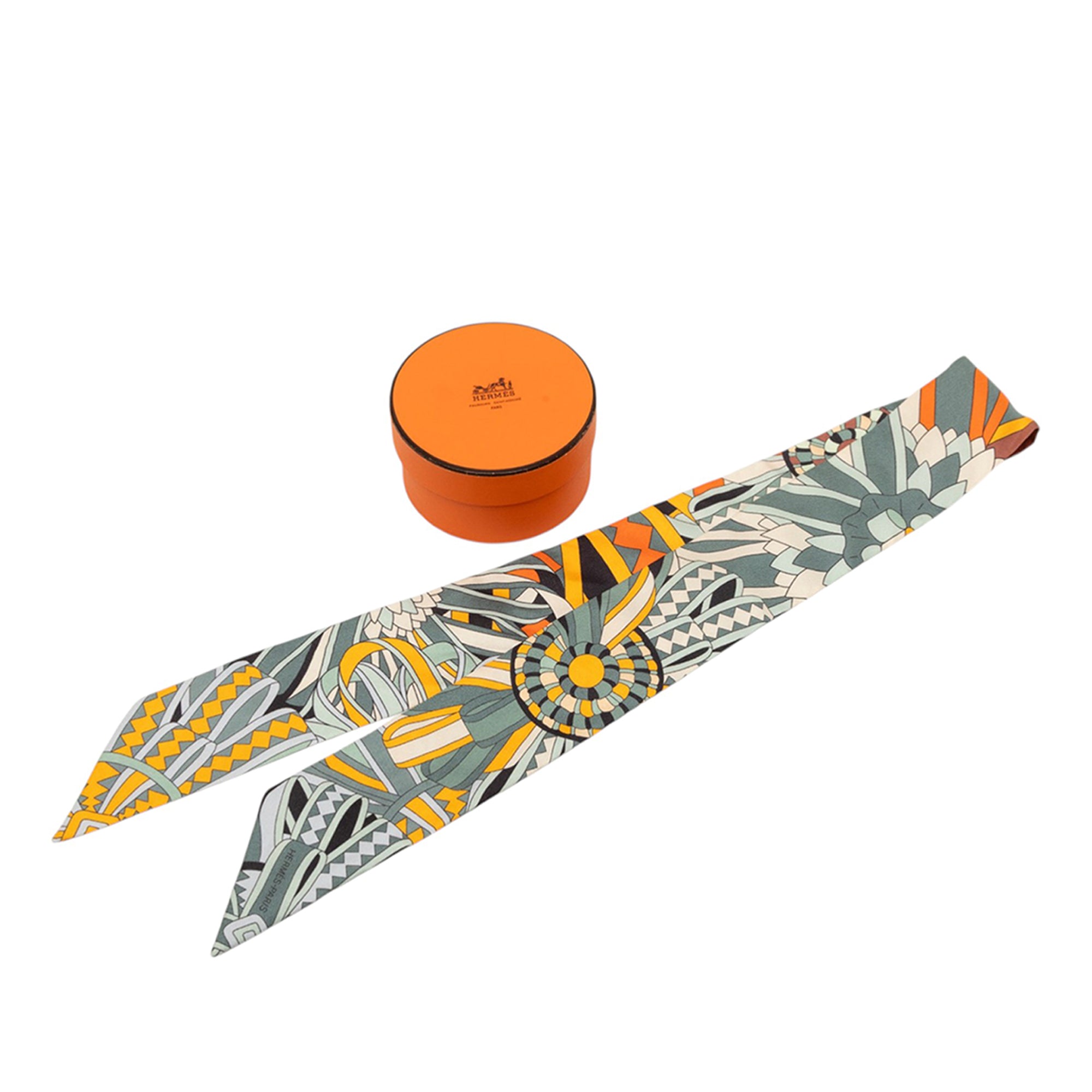 Les Flots Du Cheval Silk Twilly Scarf - Image 5