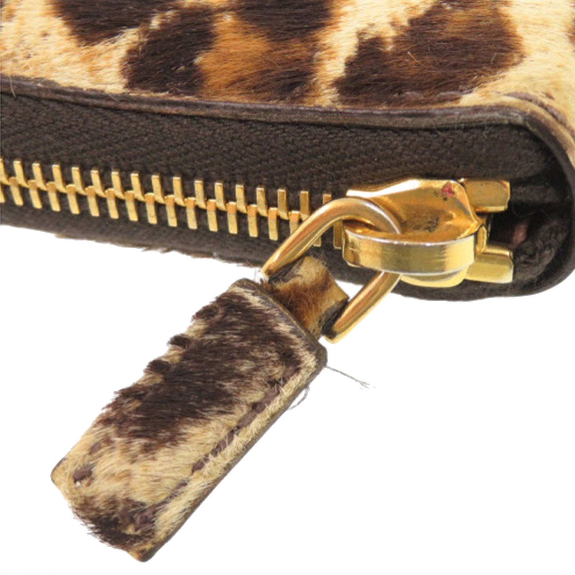 Pony Hair Leopard Print Zip Around Wallet - Image 19