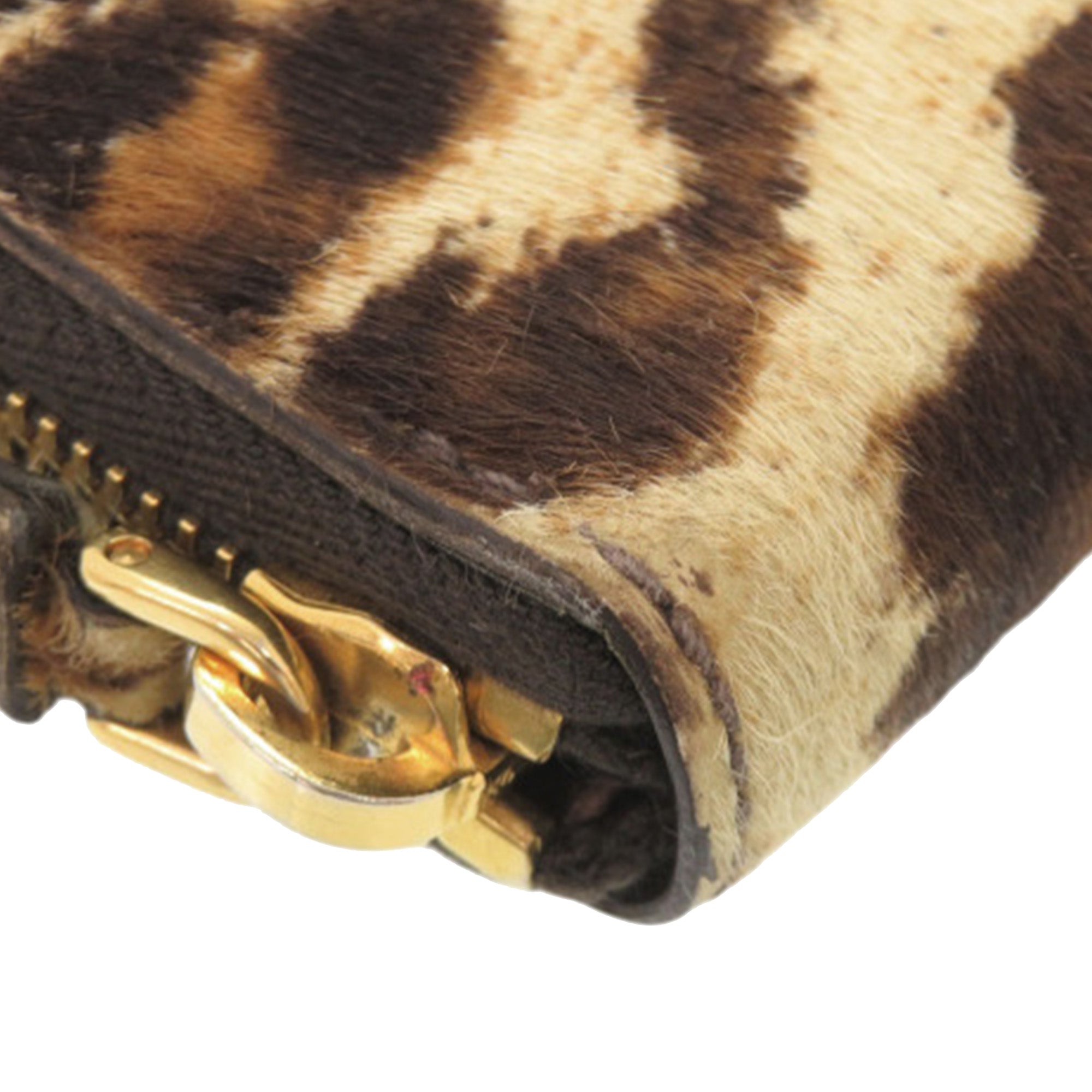 Pony Hair Leopard Print Zip Around Wallet - Image 21