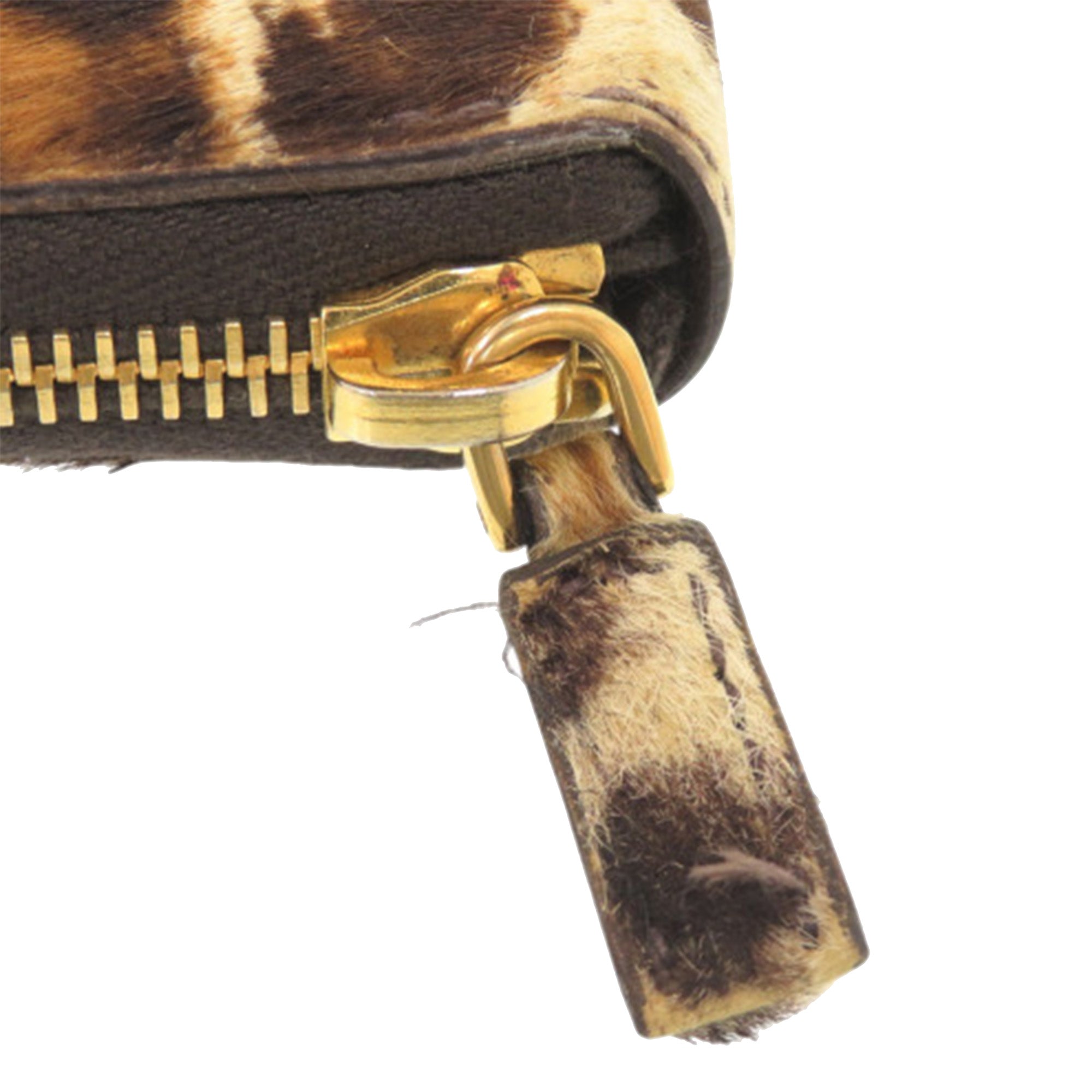 Pony Hair Leopard Print Zip Around Wallet - Image 22