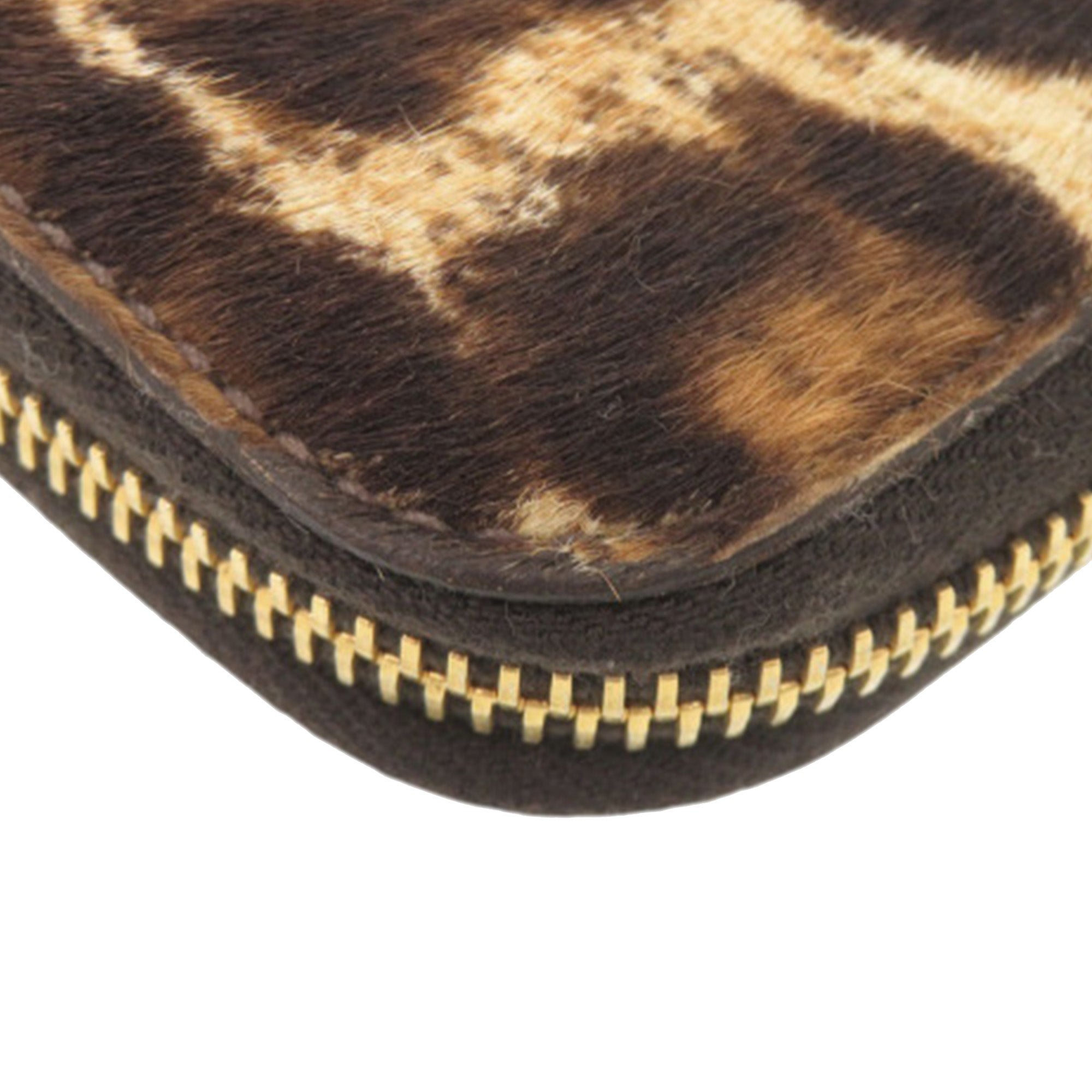Pony Hair Leopard Print Zip Around Wallet - Image 23