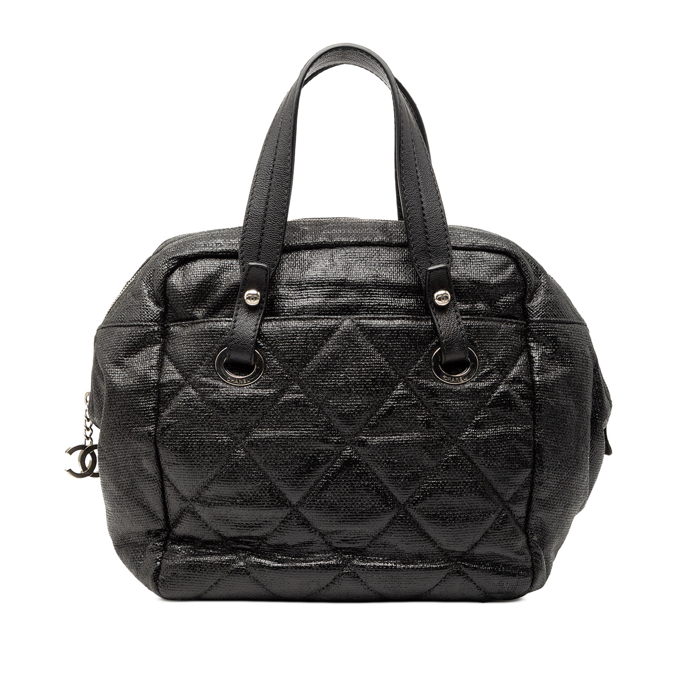 Quilted Coated Canvas Paris Biarritz Bowler Bag - Image 1