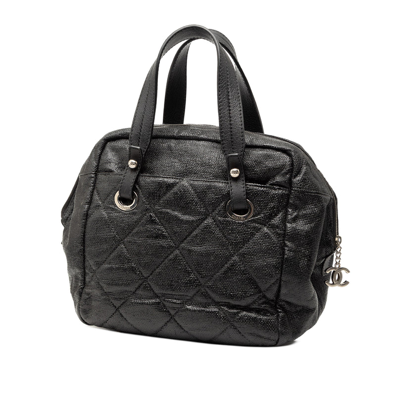Quilted Coated Canvas Paris Biarritz Bowler Bag - Image 2