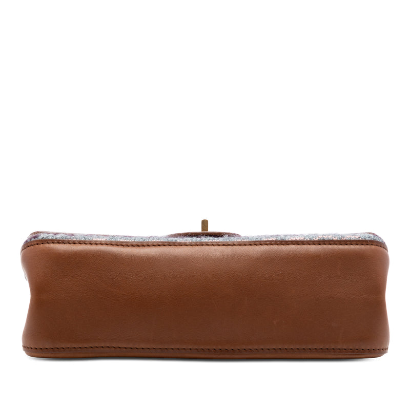 Smooth Calfskin and Knit Reissue 2.55 Medallion Nude Double Flap 225 - Image 3