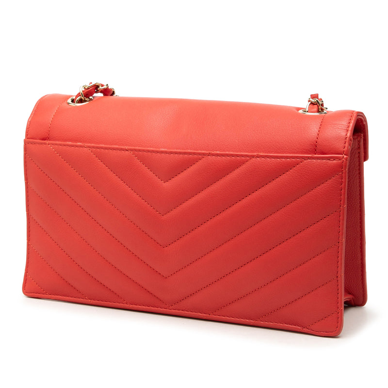 Medium CC Chevron Calfskin Envelope Flap - Image 2