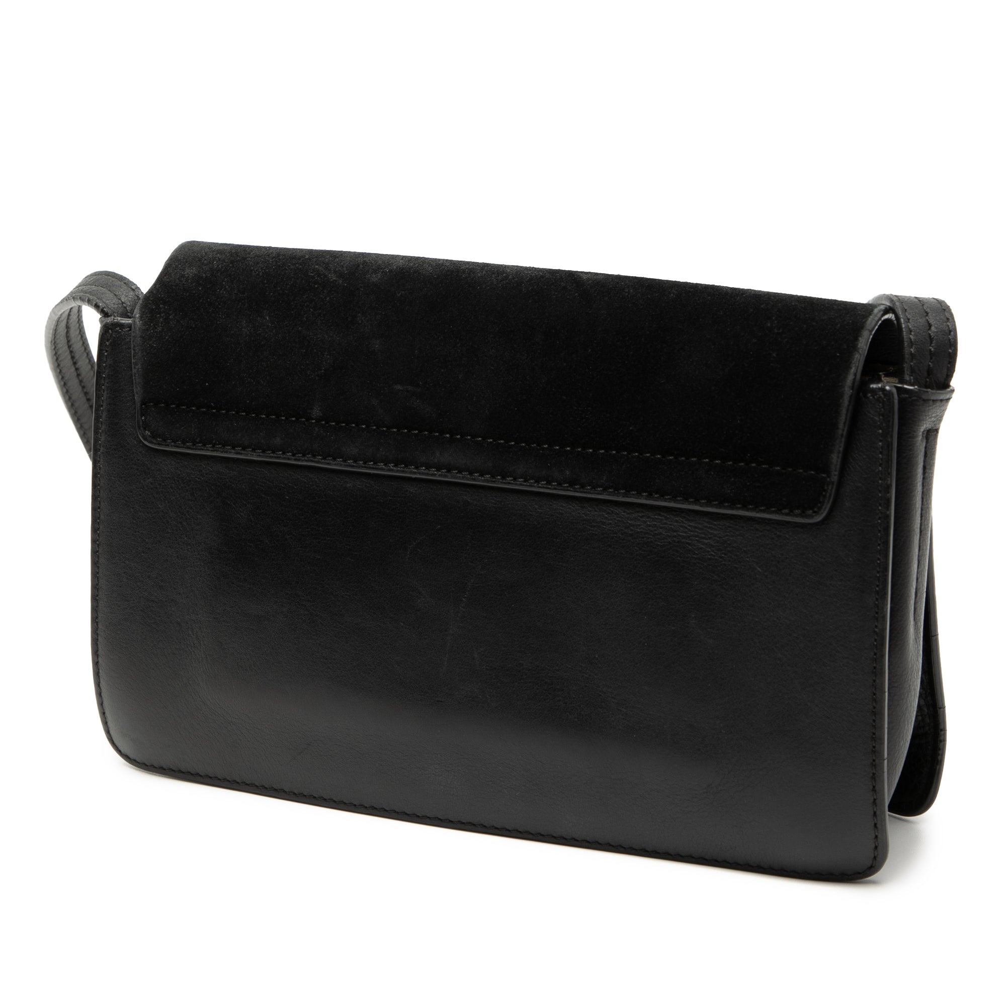 Small Suede and Calfskin Faye Crossbody - Image 2