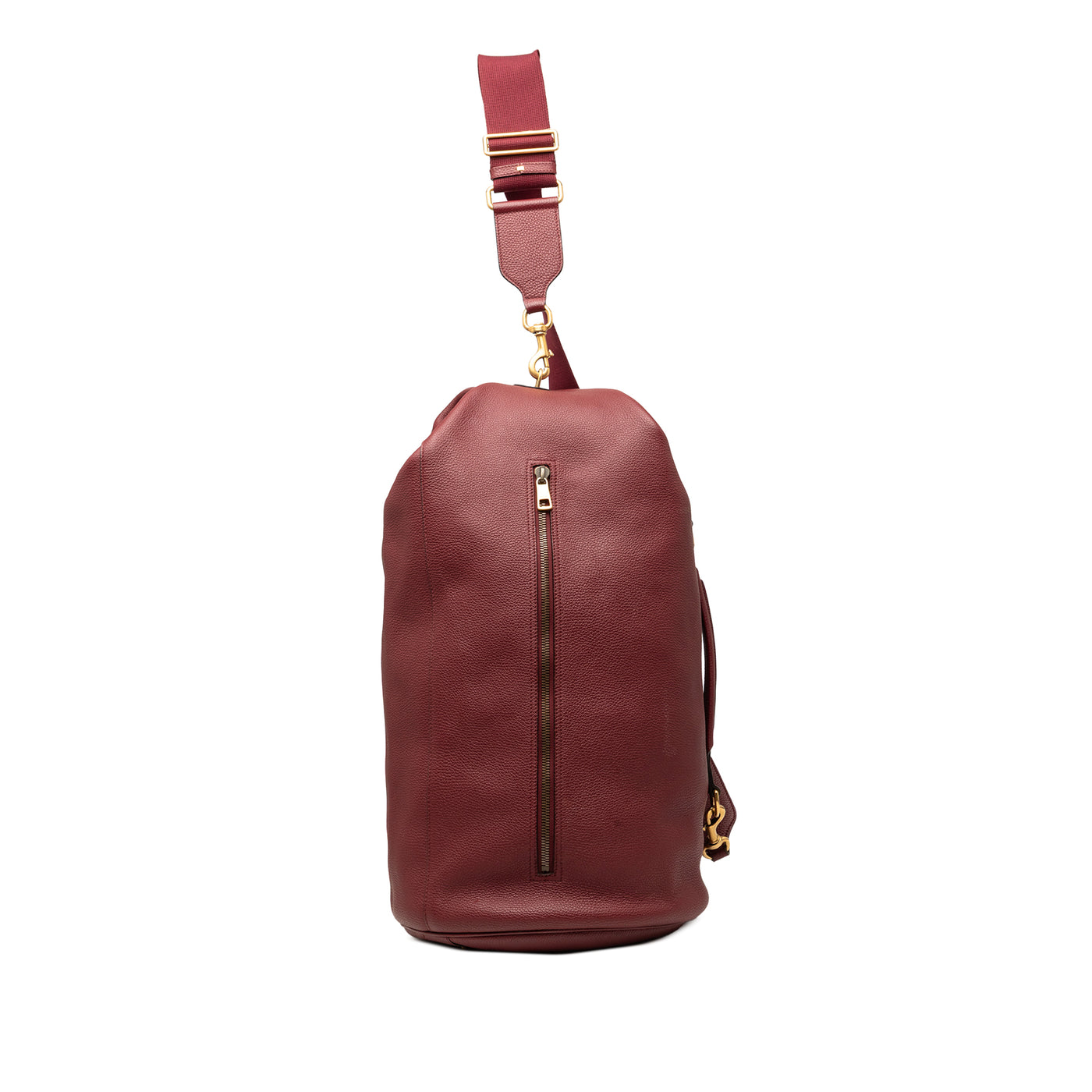 Grained Leather Vertical Zip Sling Bag - Image 1