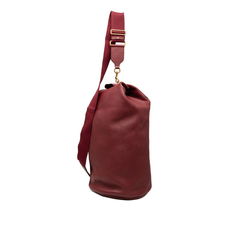 Grained Leather Vertical Zip Sling Bag - Image 2