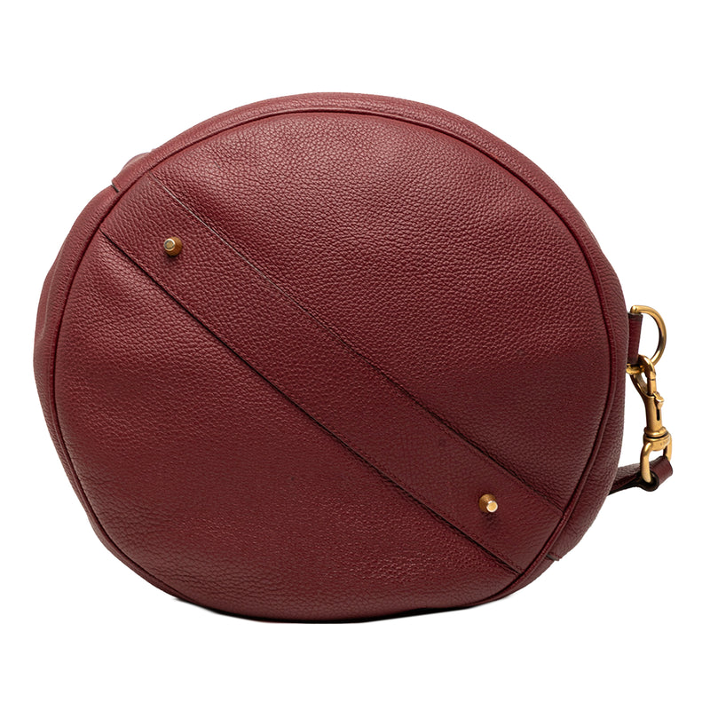 Grained Leather Vertical Zip Sling Bag - Image 3
