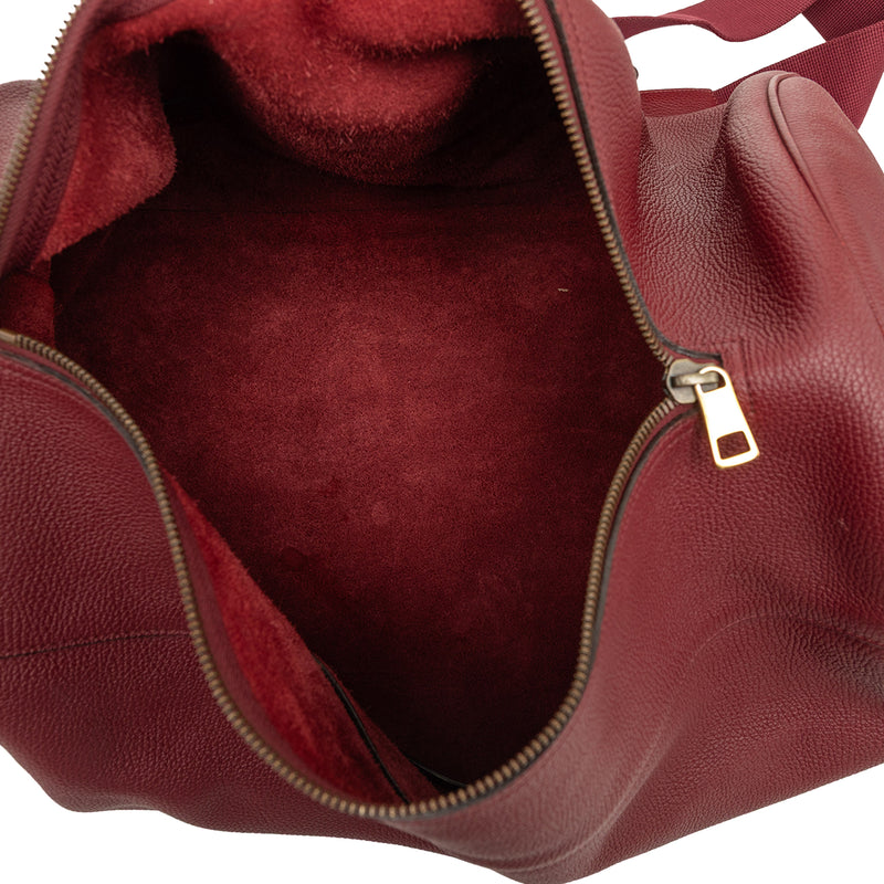 Grained Leather Vertical Zip Sling Bag - Image 4