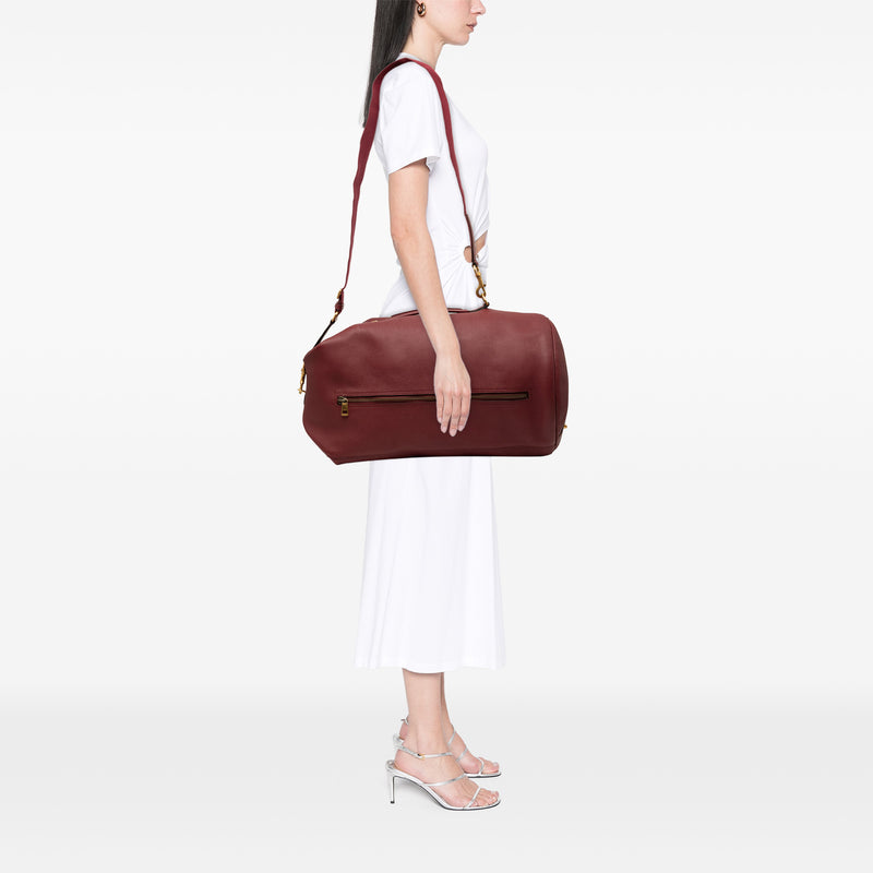 Grained Leather Vertical Zip Sling Bag - Image 7