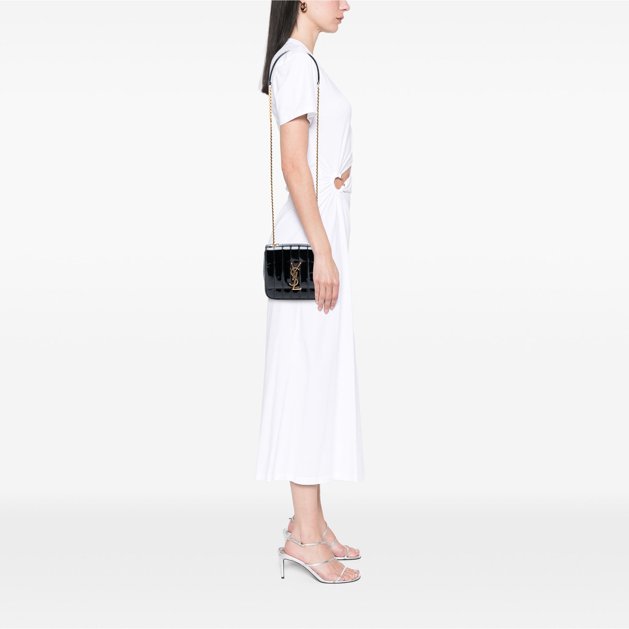 Small Patent Monogram Vicky Chain Bag - Image 7