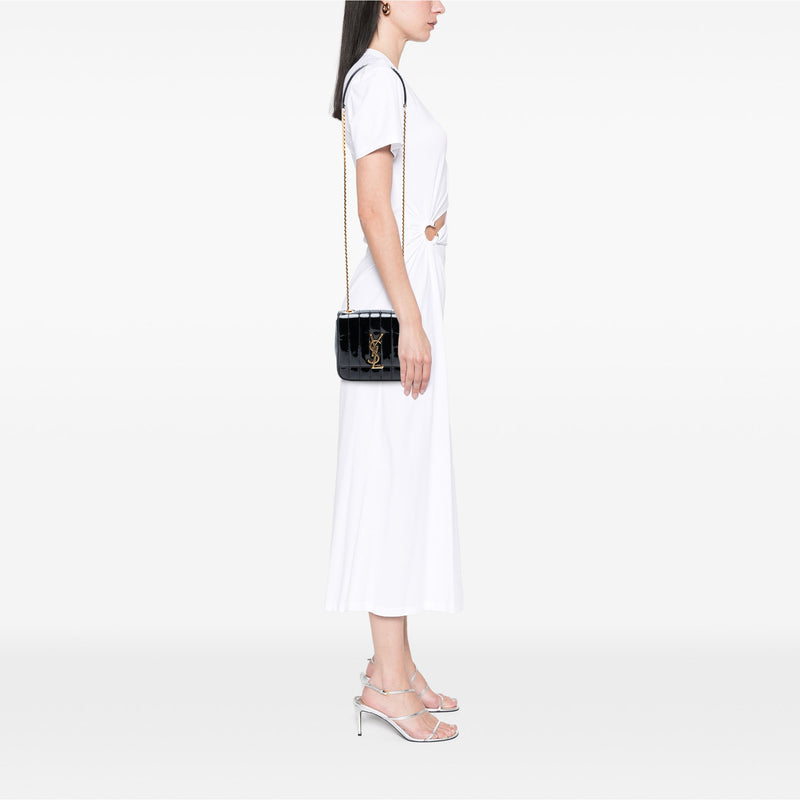 Small Patent Monogram Vicky Chain Bag - Image 7