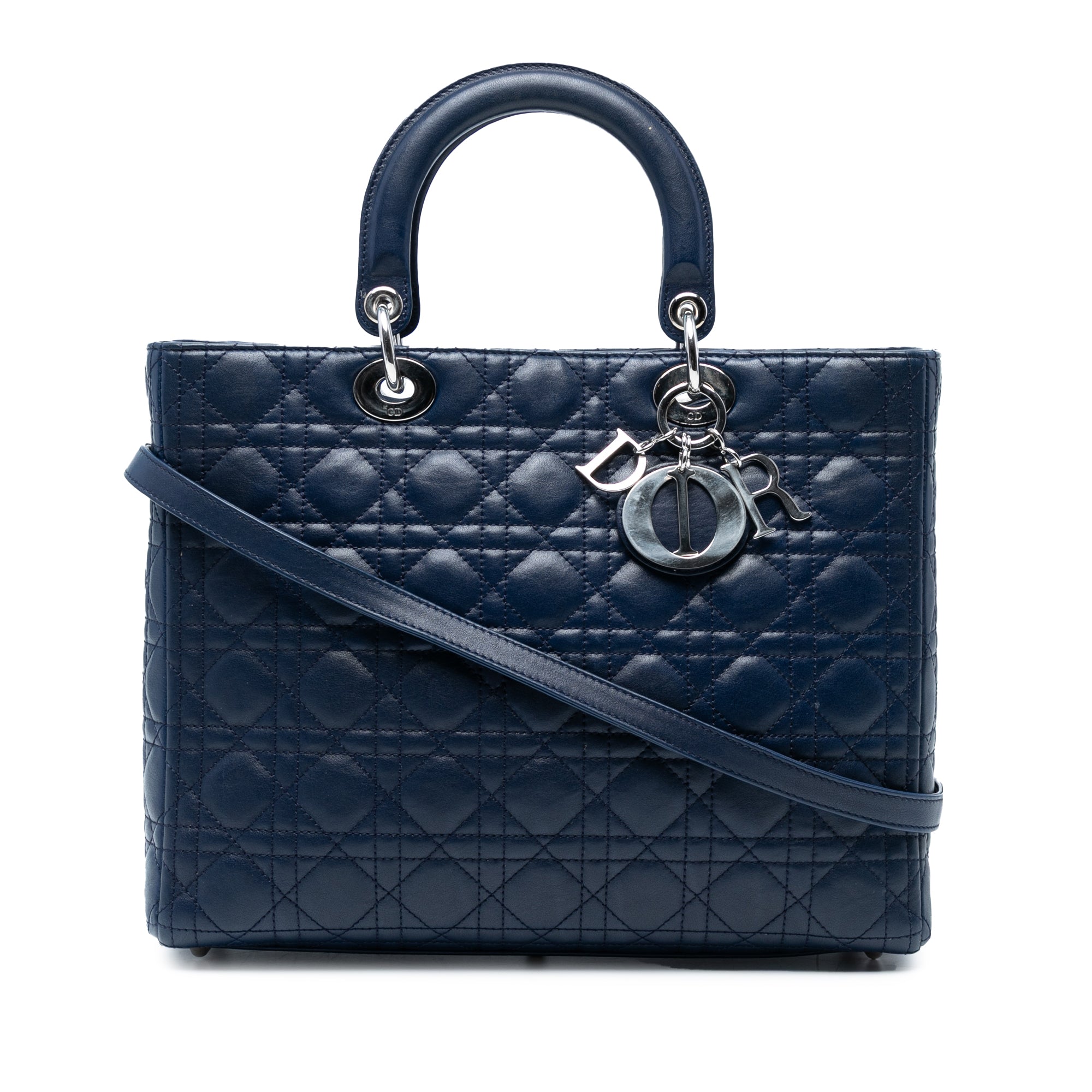 Large Lambskin Cannage Lady Dior - Image 1