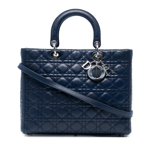 Large Lambskin Cannage Lady Dior - Image 1