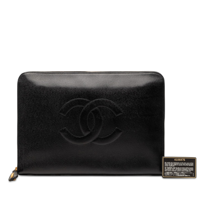CC Caviar Documents Portfolio Clutch - Image 8