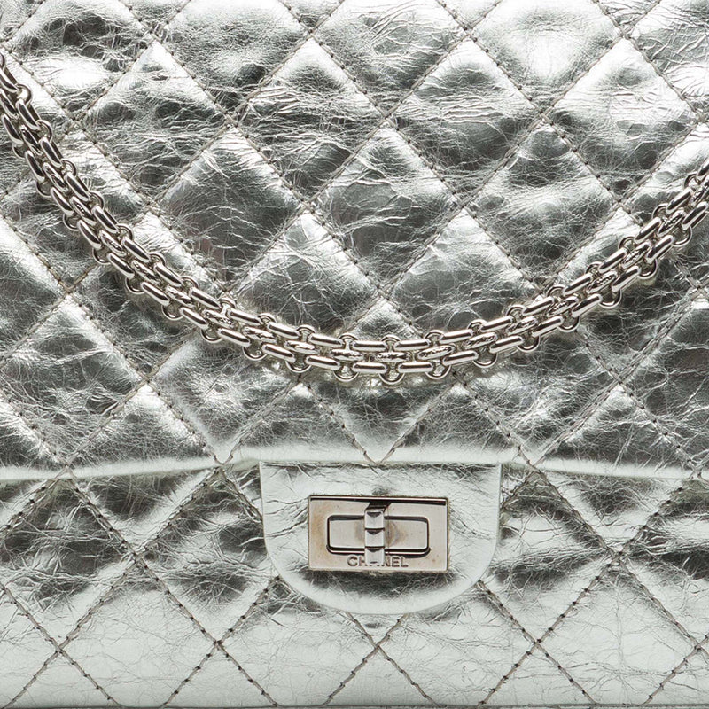 Quilted Metallic Aged Calfskin Reissue 2.55 Double Flap 226 - Image 6