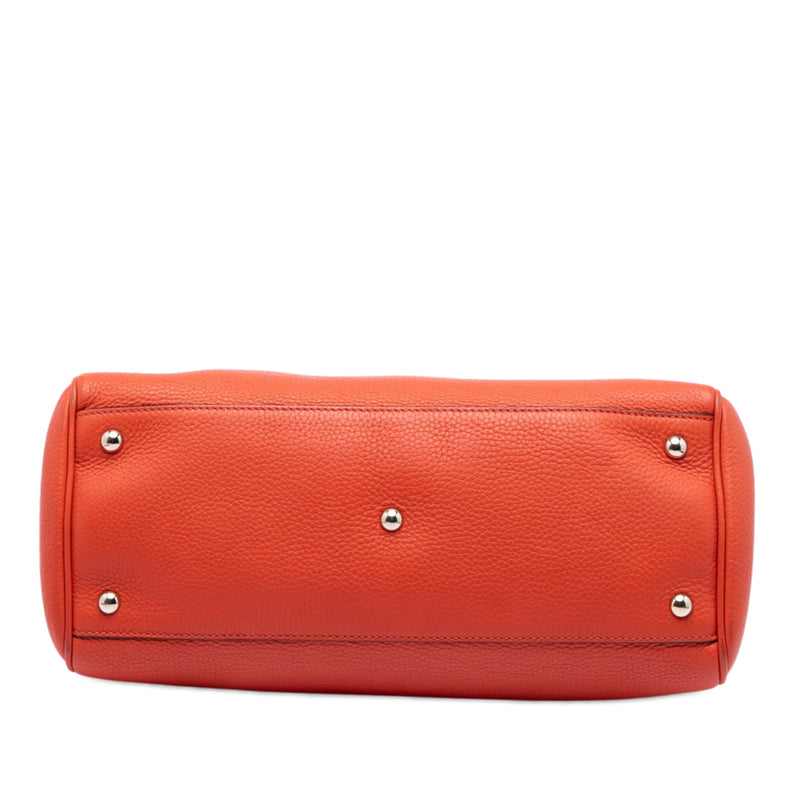 Medium Calfskin Bamboo Shopper Satchel - Image 3