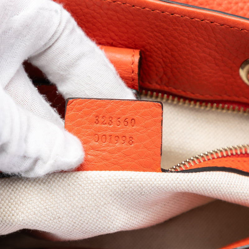 Medium Calfskin Bamboo Shopper Satchel - Image 6