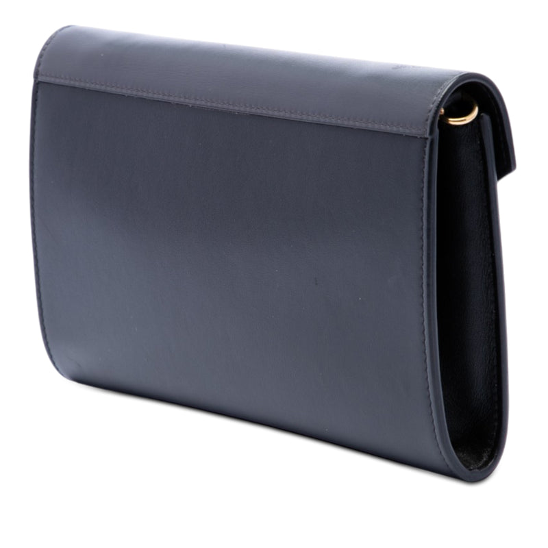 Bicolor Leather Pocket Envelope Wallet On Chain - Image 2