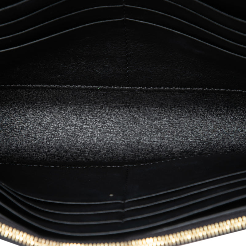 Bicolor Leather Pocket Envelope Wallet On Chain - Image 4