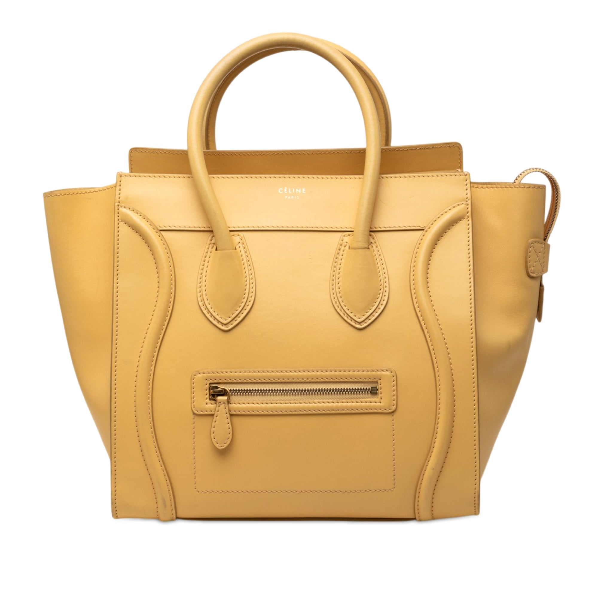 Mini Drummed Calfskin Luggage Tote - Image 1