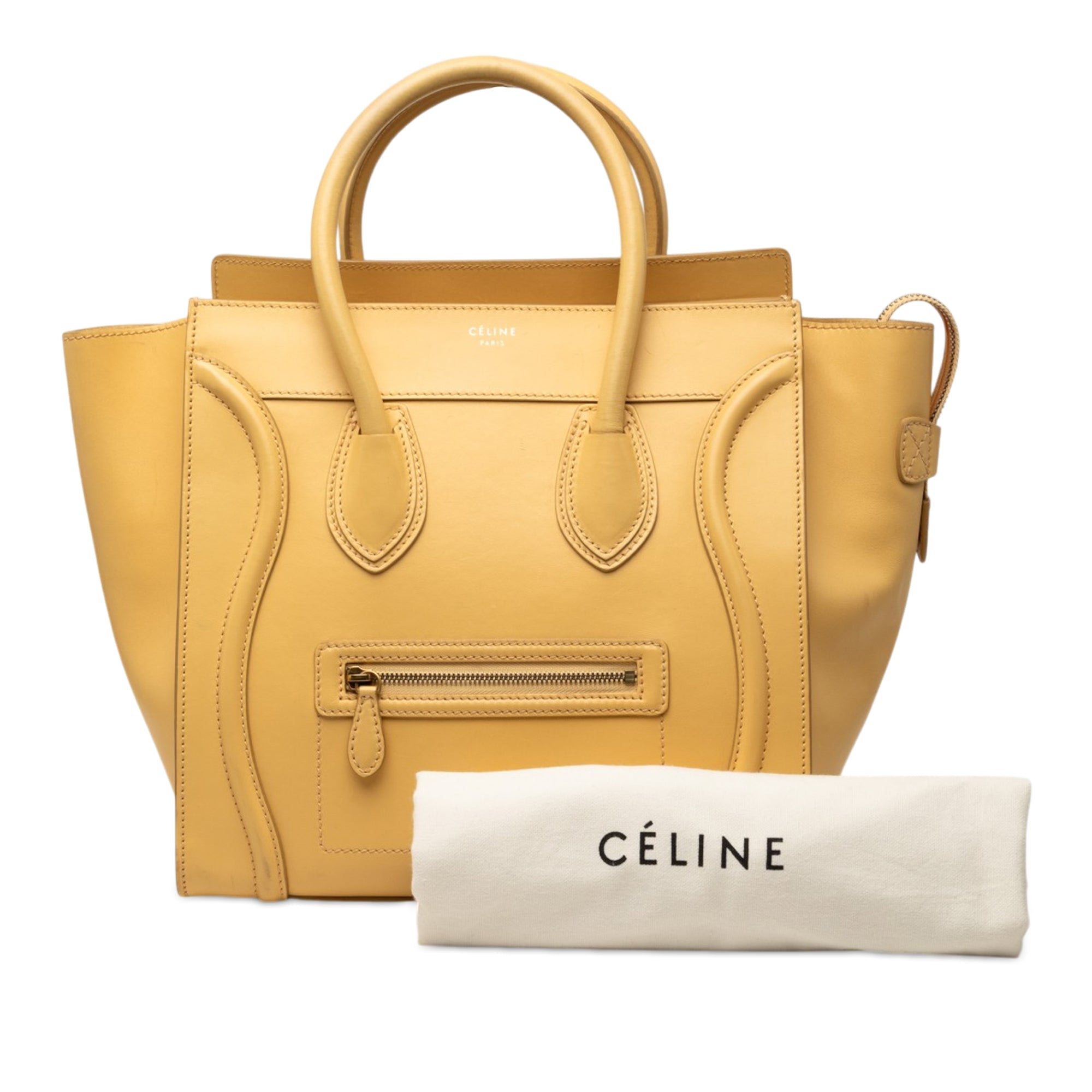 Mini Drummed Calfskin Luggage Tote - Image 8
