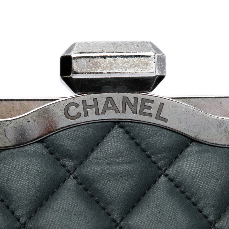 Quilted Iridescent Calfskin Chic Quilt Frame Satchel - Image 5