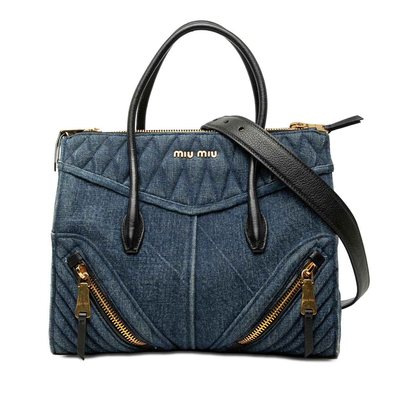Matelasse Denim Biker Tote - Image 1