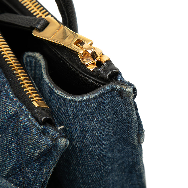 Matelasse Denim Biker Tote - Image 6