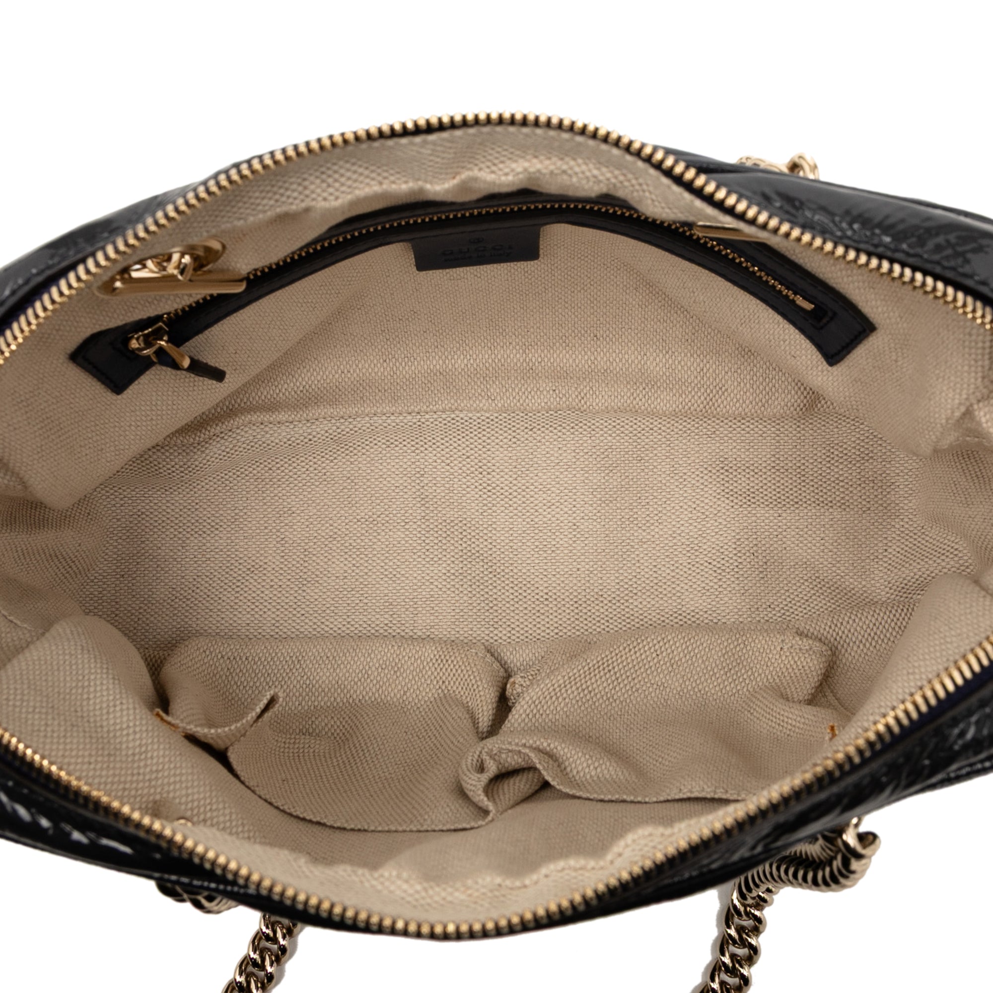 Patent Soho Chain Zip Shoulder Bag - Image 4