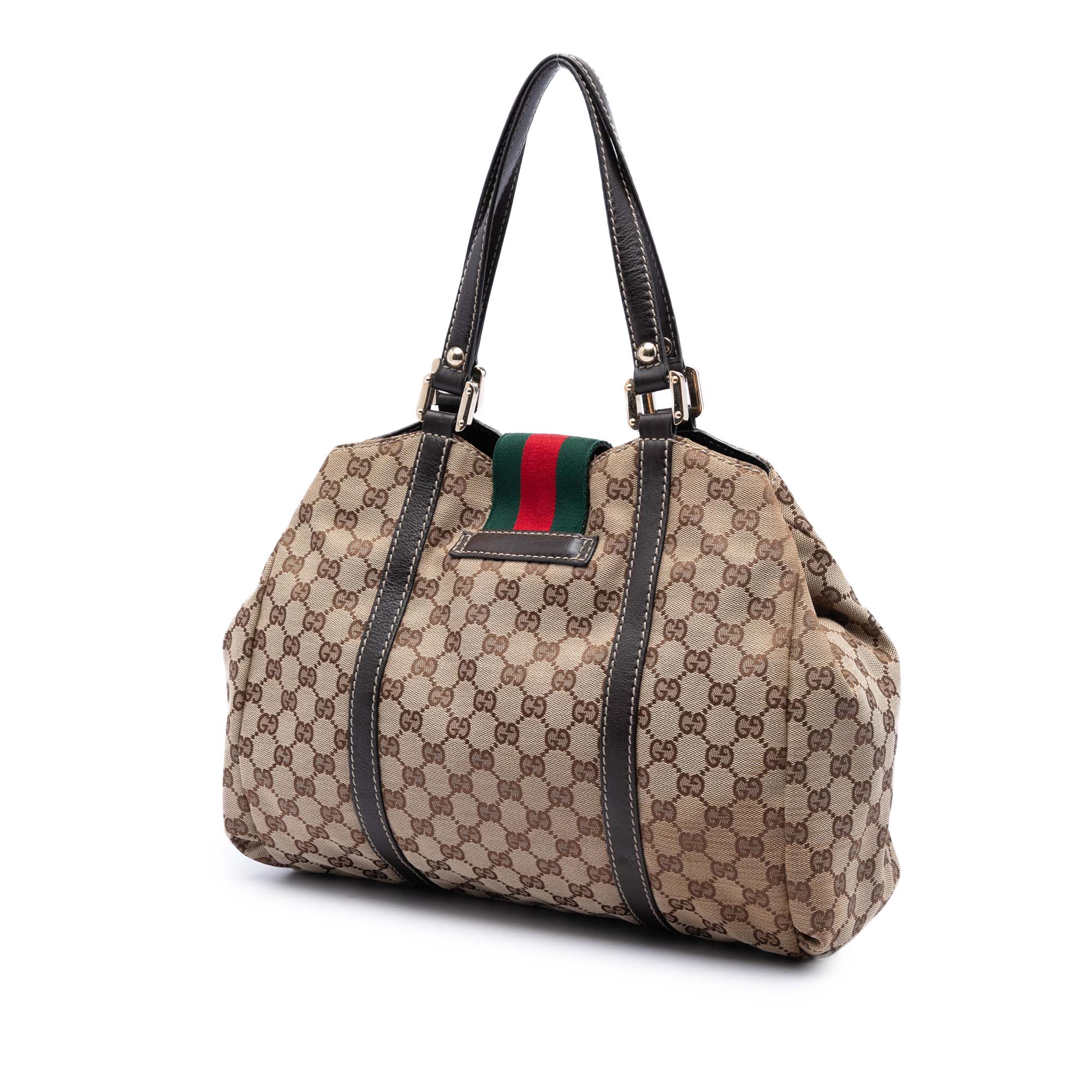 GG Canvas Web New Ladies Tote - Image 2