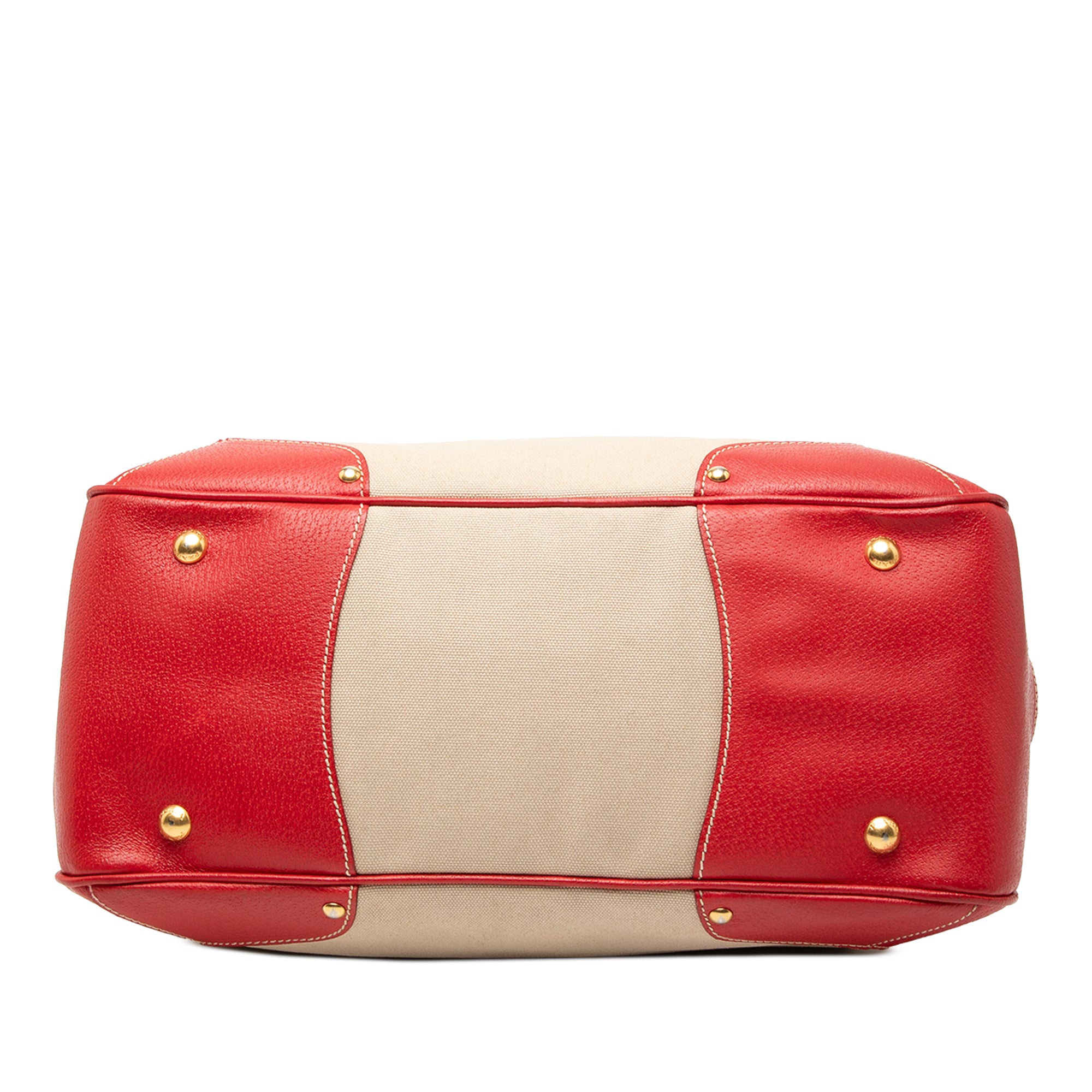 Large Saffiano Trimmed Canapa Convertible Tote - Image 3