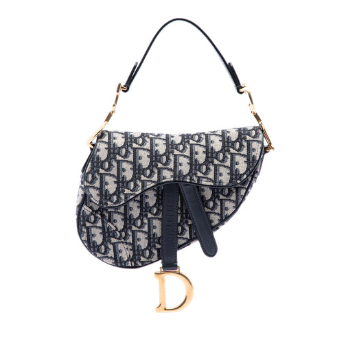 Mini Oblique Canvas Saddle Bag - Image 1