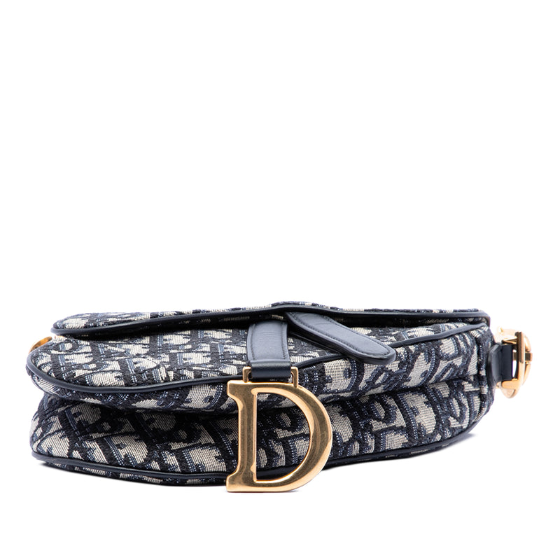 Mini Oblique Canvas Saddle Bag - Image 3