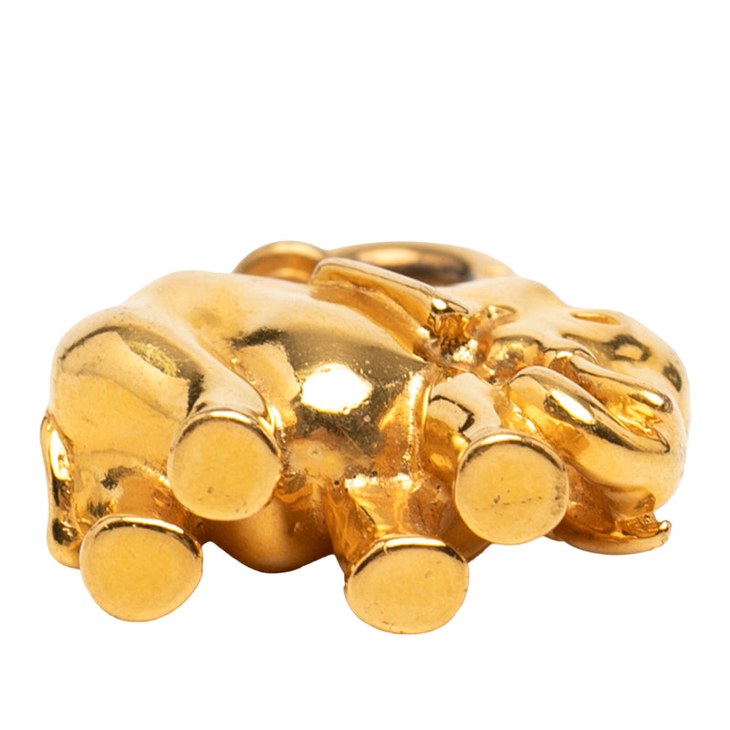 Gold Plated Elephant Cadena Lock Charm - Image 3