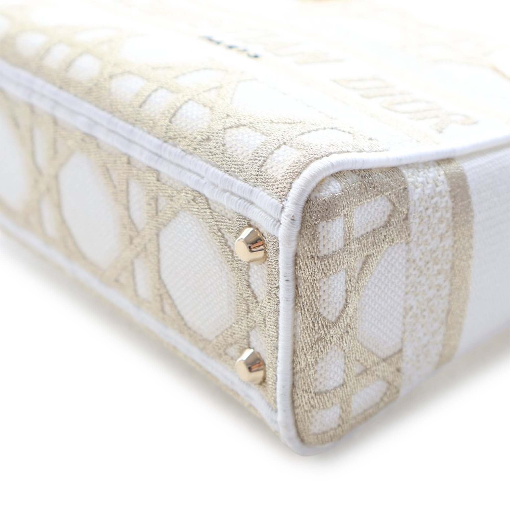 Mini Embroidered Canvas Cannage Lady D Lite - Image 10