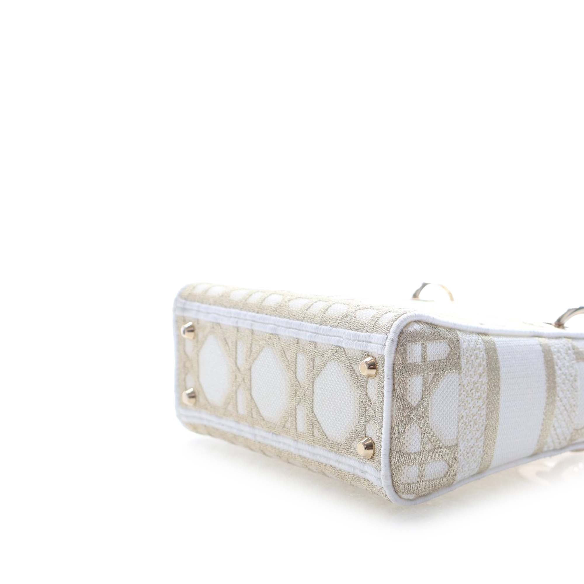 Mini Embroidered Canvas Cannage Lady D Lite - Image 11