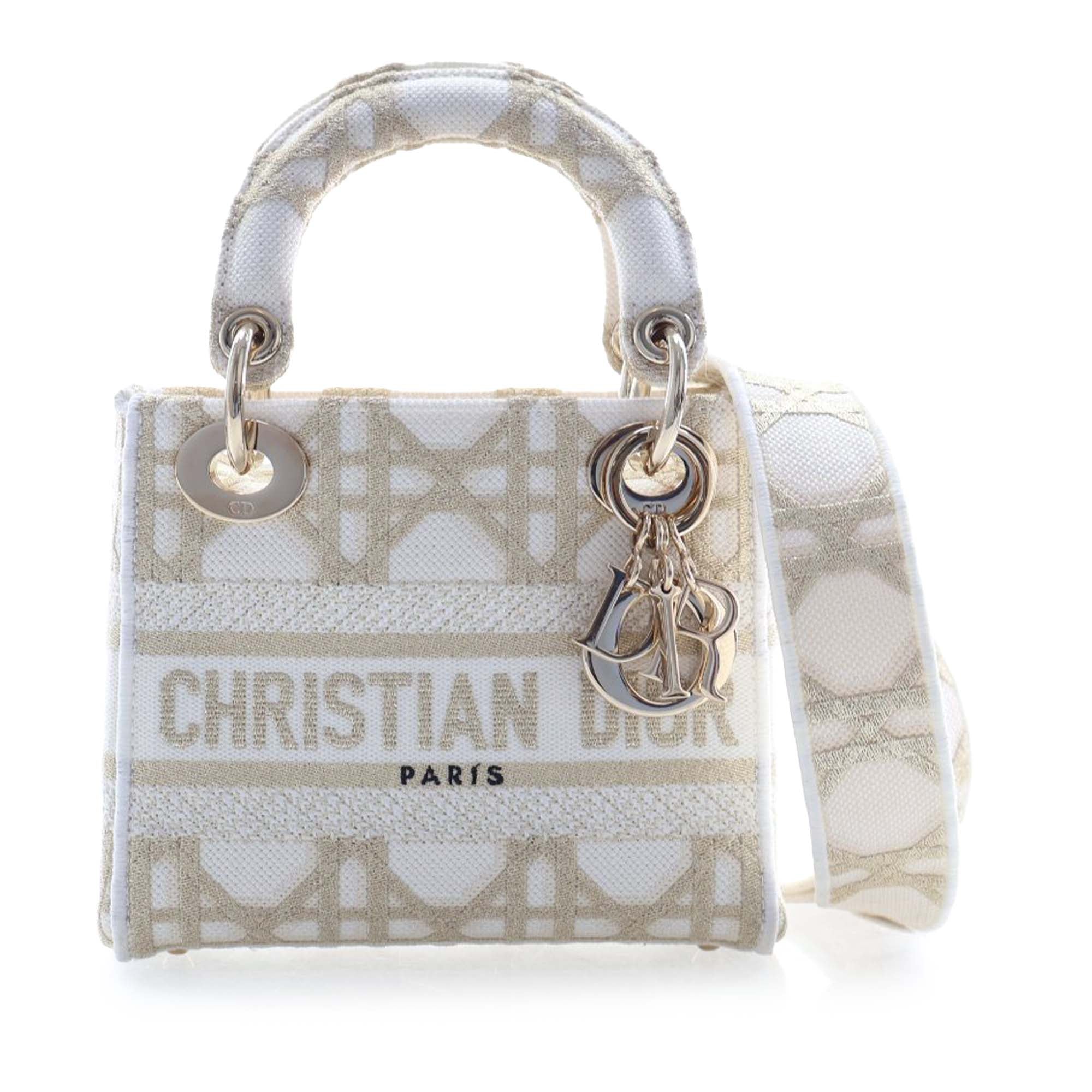 Mini Embroidered Canvas Cannage Lady D Lite - Image 1