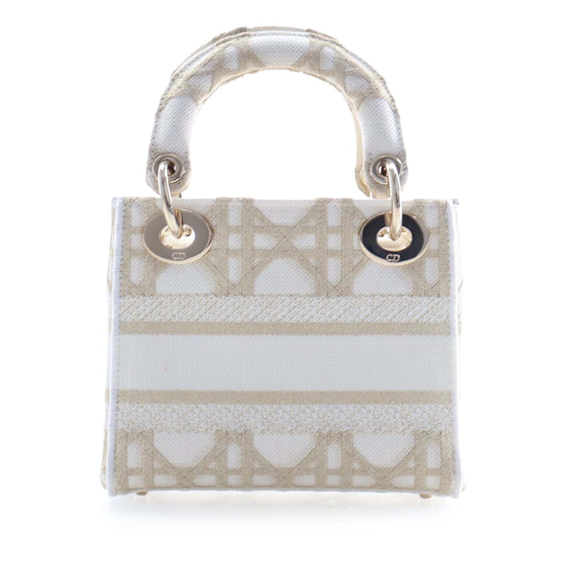 Mini Embroidered Canvas Cannage Lady D Lite - Image 2
