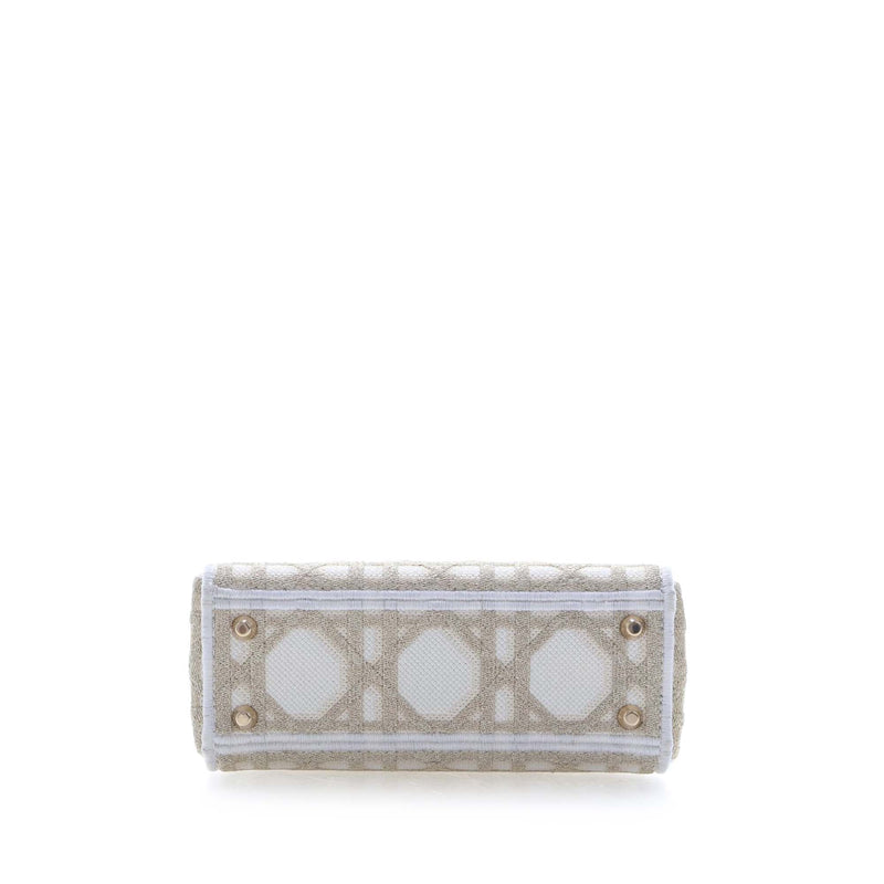 Mini Embroidered Canvas Cannage Lady D Lite - Image 5