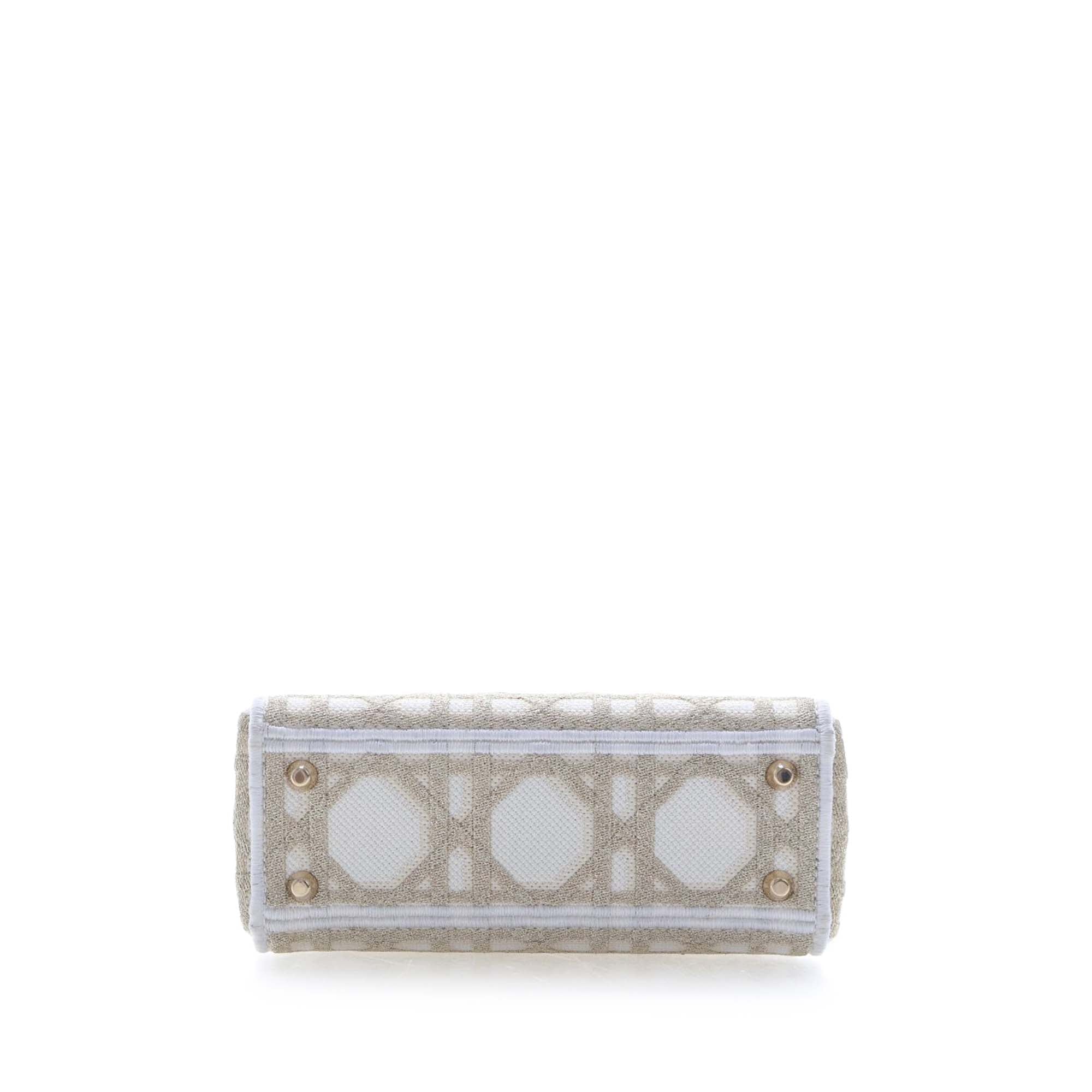 Mini Embroidered Canvas Cannage Lady D Lite - Image 5