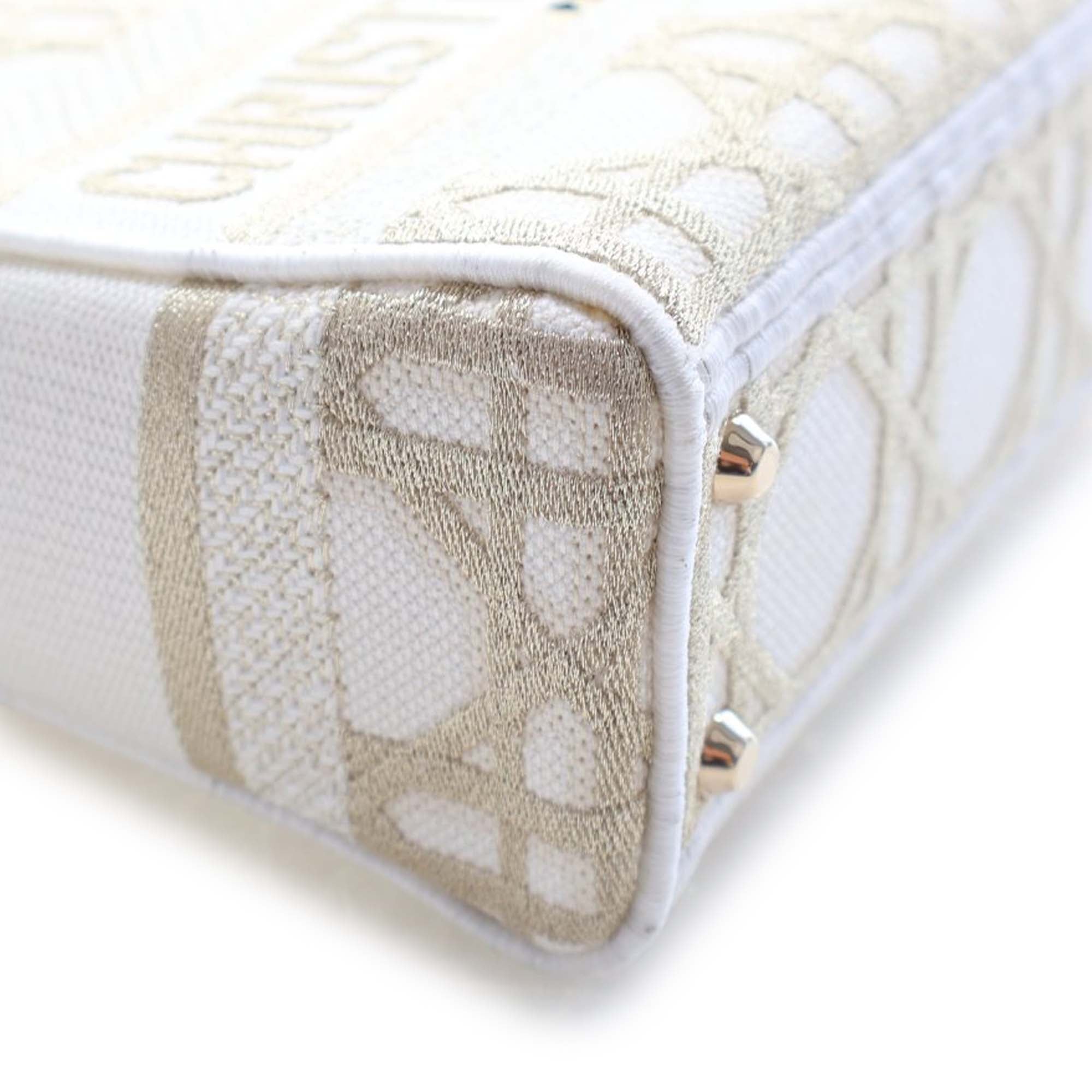 Mini Embroidered Canvas Cannage Lady D Lite - Image 8